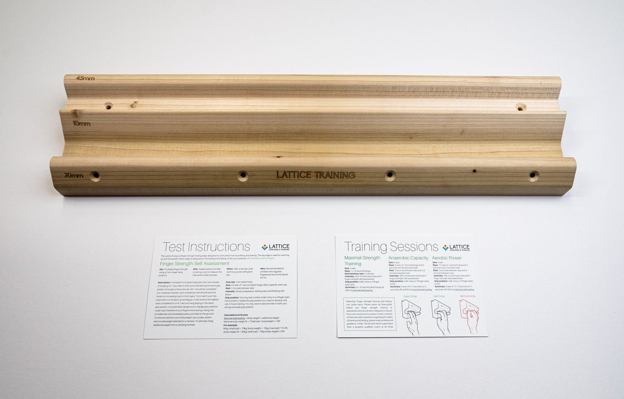 Lattice TRIPLE RUNG Hangboard